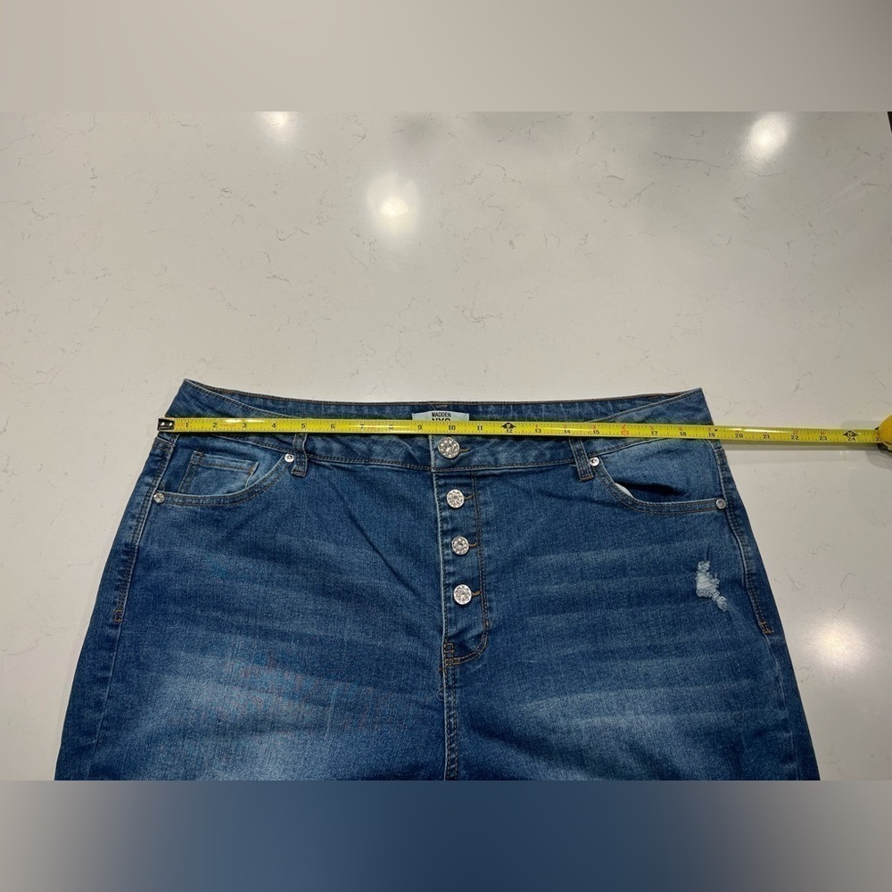 Madden NYC Distressed Skinny Jeans Blue - Picture 8 of 11